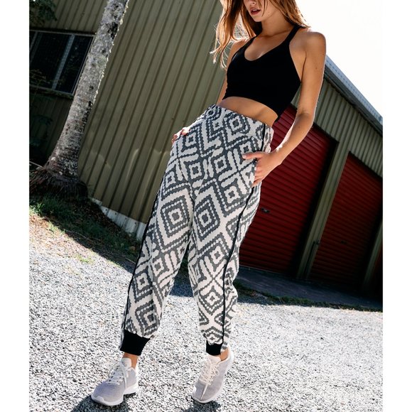 Free People Pants - NWT FP Movement Where The Wind Blows Jogger / Jacquard Print